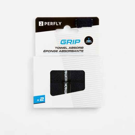 
      BADMINTON TOWEL GRIP x 2 BLACK
  